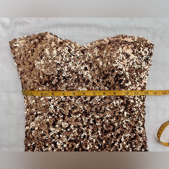 Gold Sequin Dress Size S .Party - Picture 4 of 7
